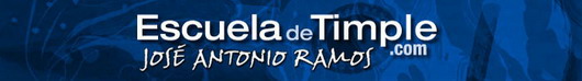 Cabecera de la página web de la Escuela Virtual de Timple dirigida por José Antonio Ramos.
